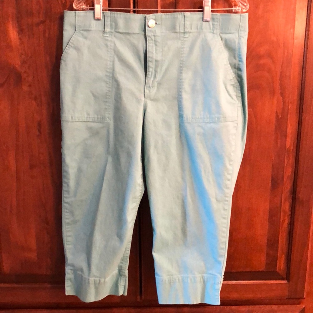 Gloria Vanderbilt Womens Capris Green Size 14